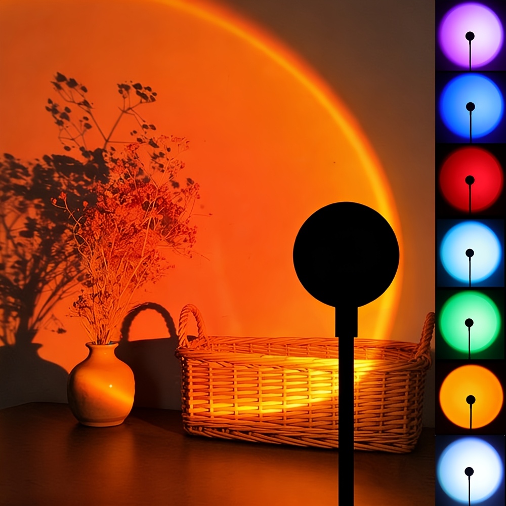 Sunset Lamp Projection - 1 szt. Kolorowa lampa LED Sunset
