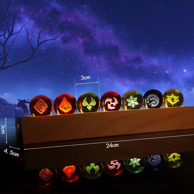 Gra Genshin Impact Crystal Bal – Elements Lighting Decor recenzja i cena