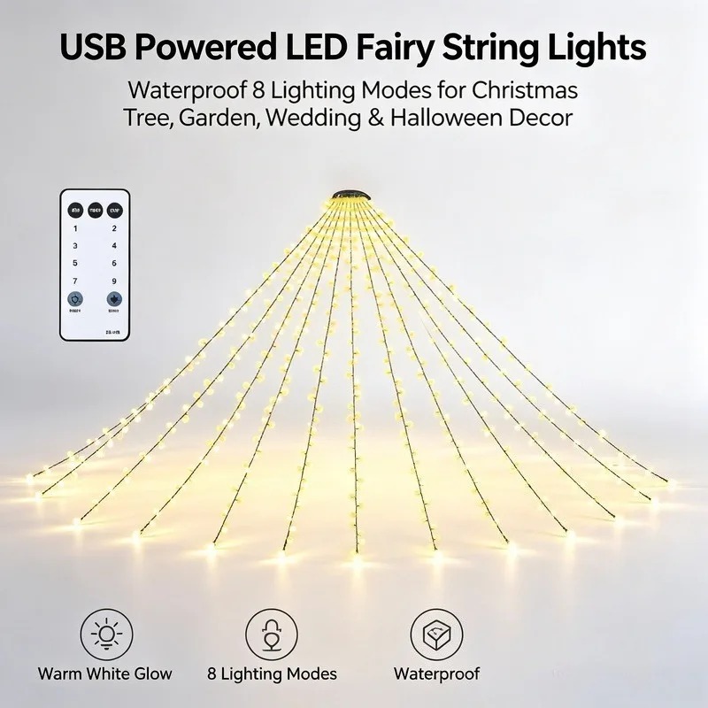Wodoodporne lampki LED USB, 8  – Lighting Decoration Wedding recenzja i cena