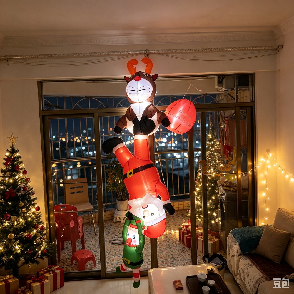 2,4 m – wiszący, nadmuchiwany, – Santa'S Elves Holiday Lighting & Decor Llc recenzja i cena