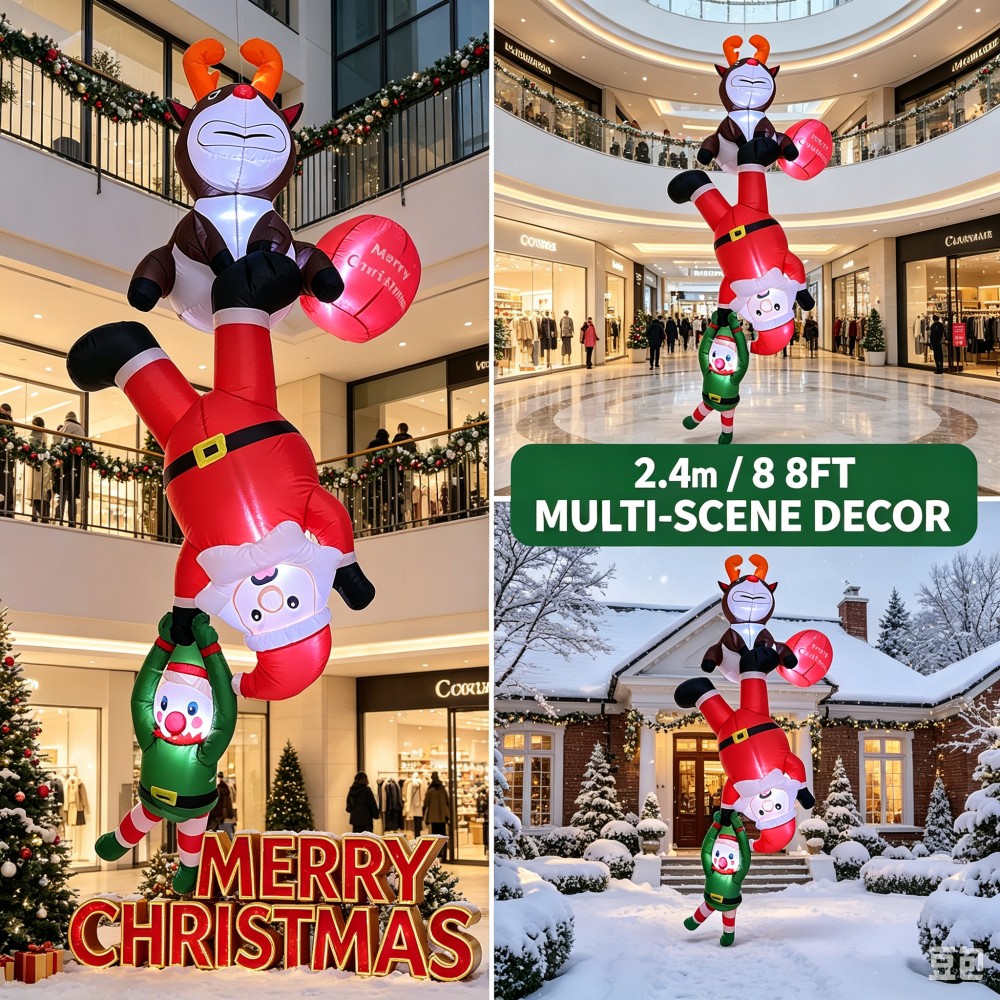 2,4 m – wiszący, nadmuchiwany, – Santa'S Elves Holiday Lighting & Decor Llc recenzja i cena