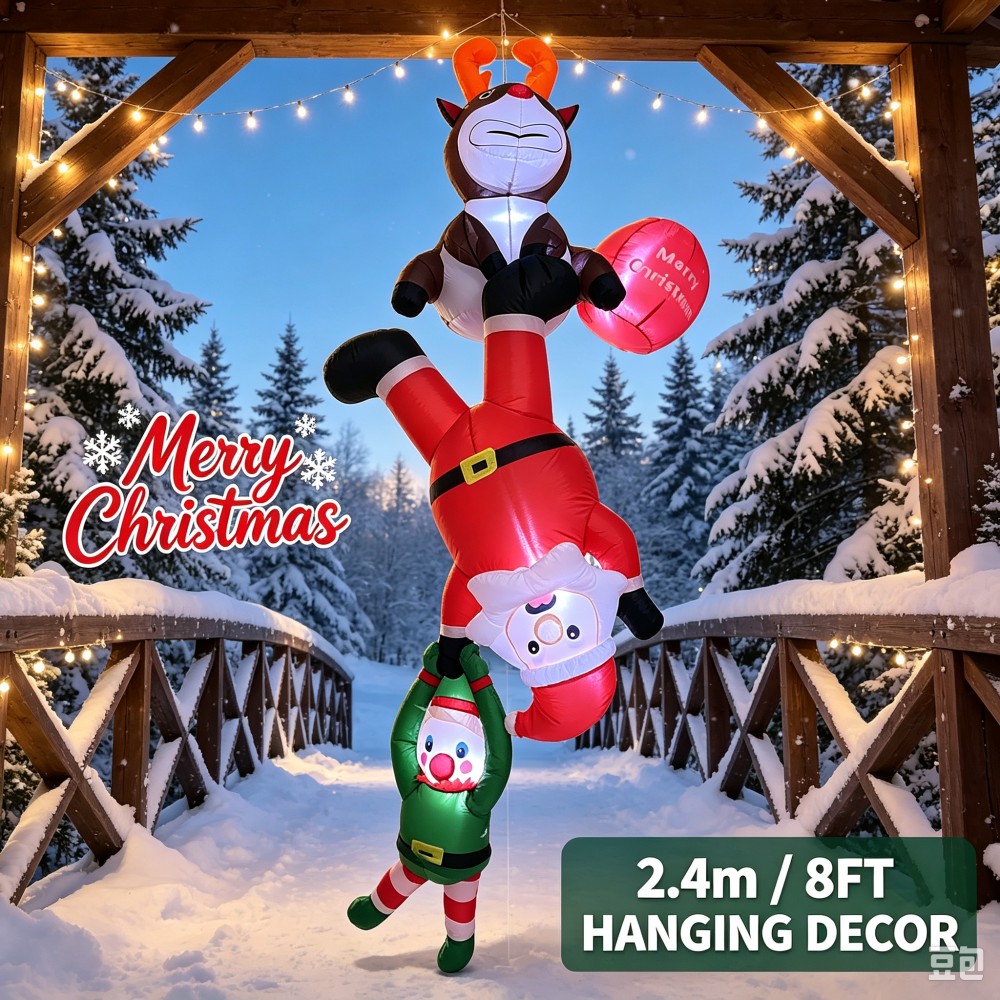 8-stopowa dmuchana dekoracja ś – Santa'S Elves Holiday Lighting & Decor Llc recenzja i cena